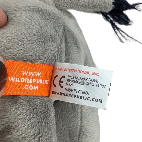 Wild Republic African Elephant Plush Stuffed Animal Toy 9" Realistic K&M Gray - Picture 5 of 8